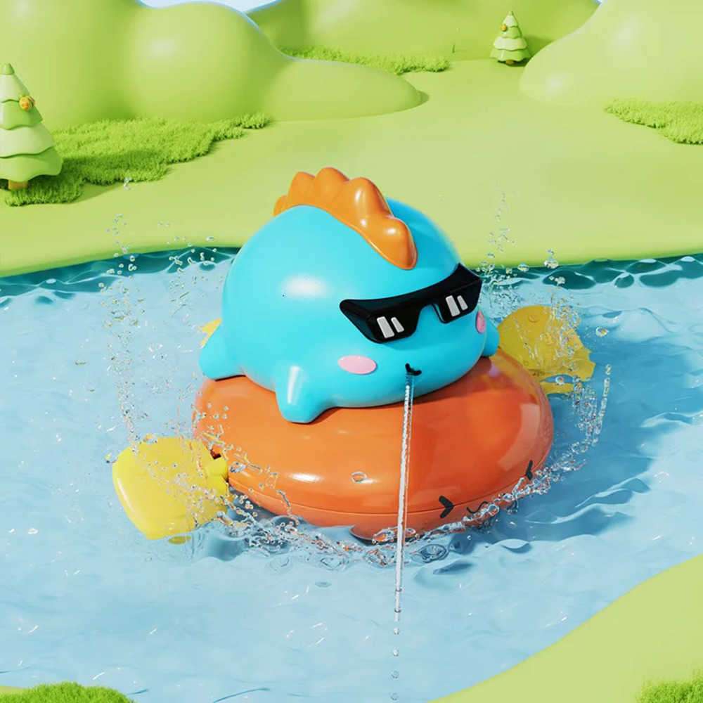 2026 New Wind Up Pig Pull String Bath cologne perfume Baby Kids Water Fun Swimming Pool Floating Squeeze Spray Animal Water Toys For Kid R260817 Des
