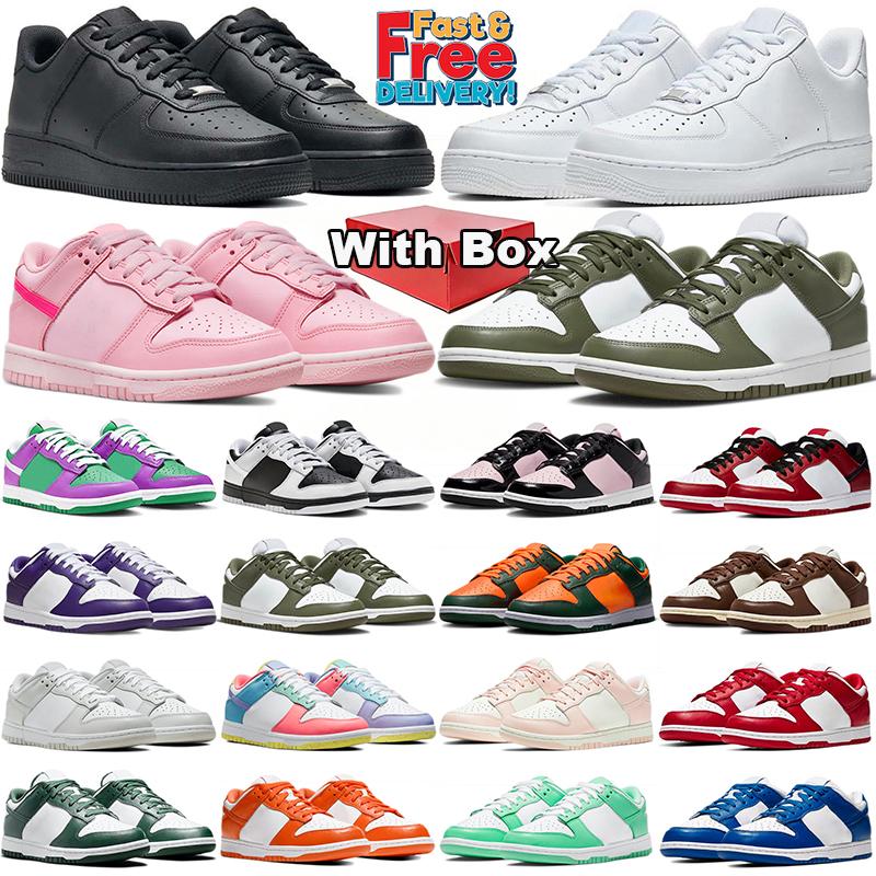 with box free shipping designer running shoes sneakers mens trainers for women panda triple black white pink stylish sports outdoor athletic runners