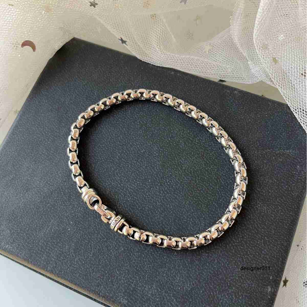 Charm Bracelets Davids Jewelry Designer Dy Luxury Bracelet For Woman Men Luxe Bangle DY Trendy Niche Wheat Chain High-Value Hand Jewelry