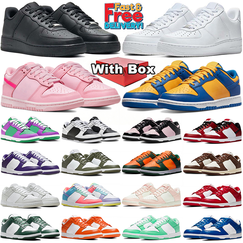 with box free shipping designer running shoes sneakers mens trainers for women panda triple black white pink stylish sports outdoor athletic runners