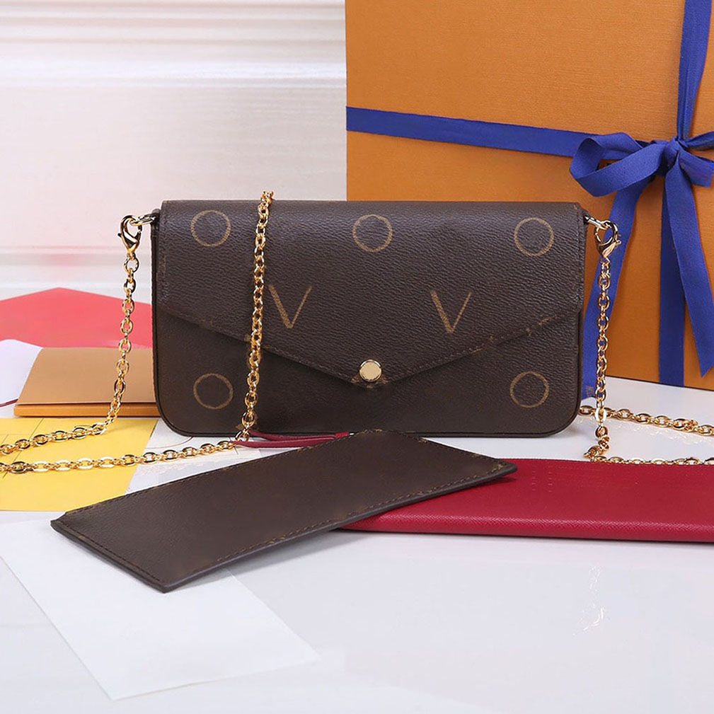 designer pochette felicie 3 in 1 envelope chain shoulder bag mini purse accessories handbag by the pool monogram leather luxury women crossbody bag