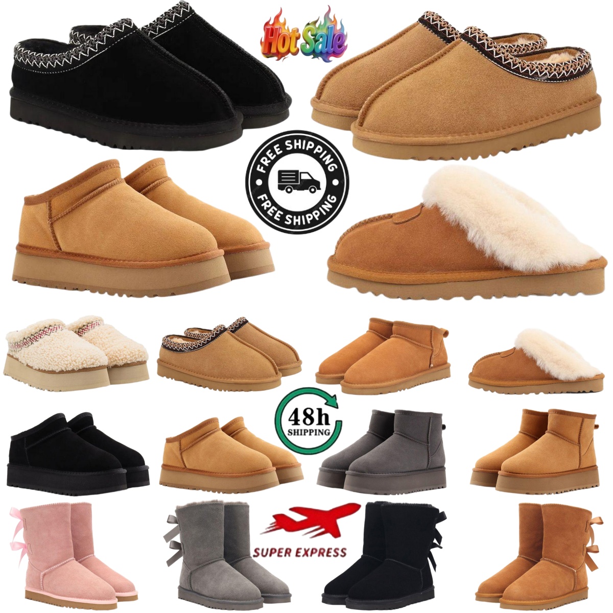 Free shipping tazz designer classic maroon boots men women with cotton slippers covered with wool wool toe platform cotton slippers black grey pink