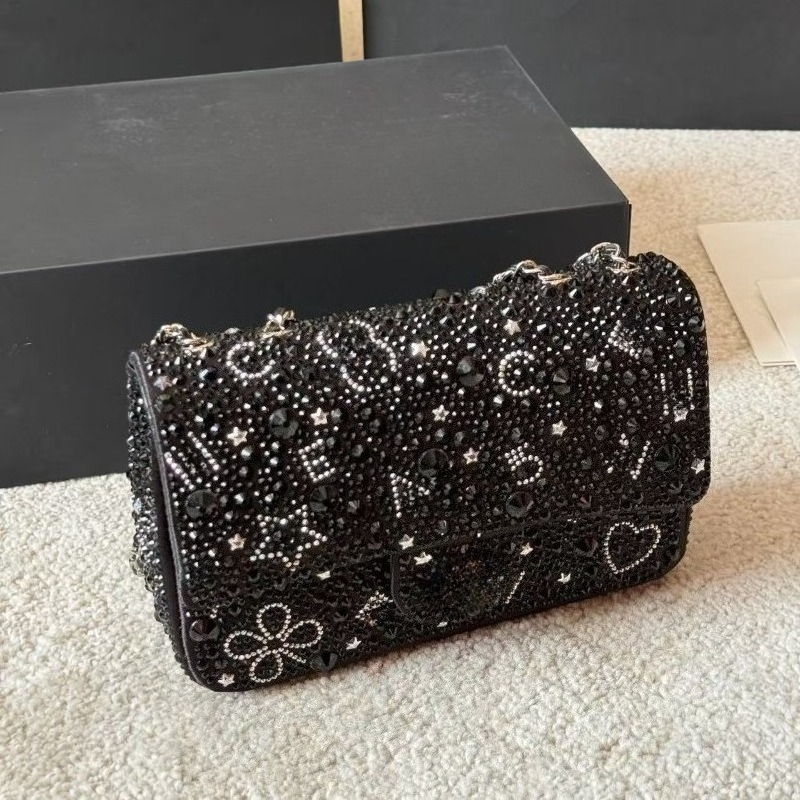 Sac à main asymétrique avec chaîne pour femmes, sac de maquillage, chaîne en brique et pierre, sac à bijoux en nacre, 10A 2026