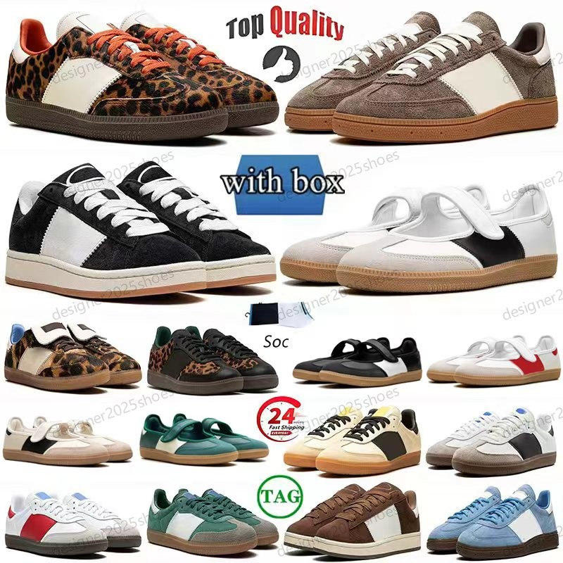 With Box Designer Shoes Vegan Sambaslty Men Women Casual Shoes Platform Stylish Classic Outdoor Sneakers For Mens Womens Vintage Athletic Footwea