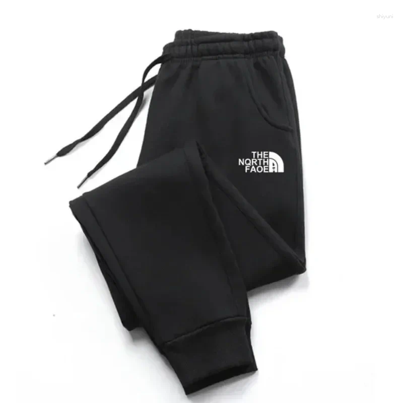 Men's Pants Thick Thermal Men Sports Sweat Joggers Multi Storage Pockets Timeless Print Great Companion For Winter Hiking Trips.