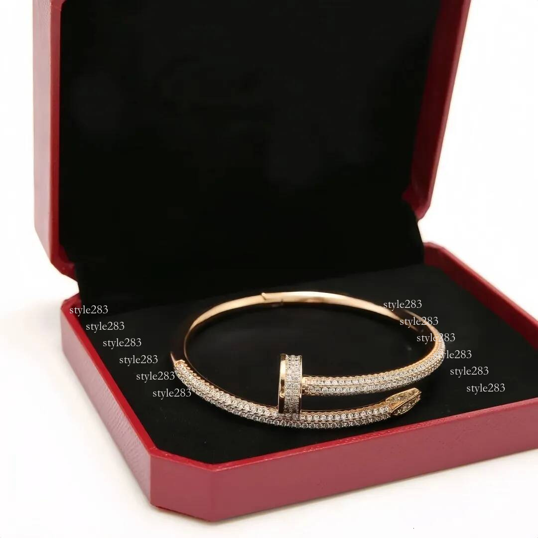 high quality jewelry gold bangle bracelet nail bracelet designer for women braclet stainless steel classic festival party wedding gift diamond brace