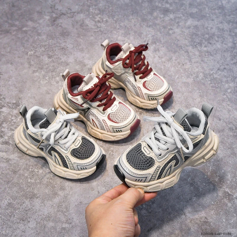 Children's Boys Girls Chunky Sneakers Kids Hiking Tennis Running Shoes Toddler Lightweight Breathable Casual Trainers I01156 260819