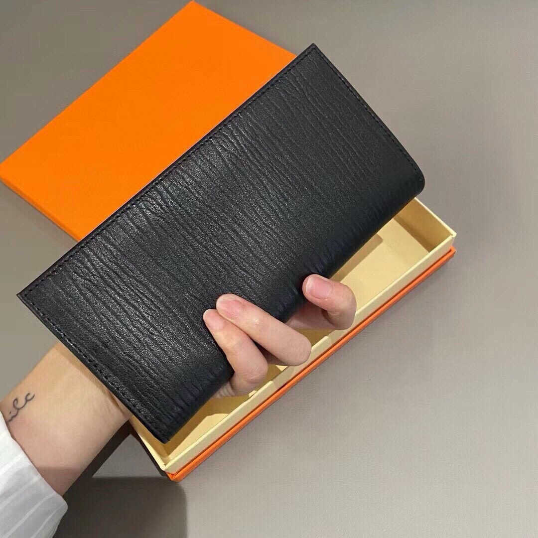 Portefeuilles Portefeuille en cuir véritable portefeuille à deux volets portefeuille multifonctionnel pince à billets sac de costume