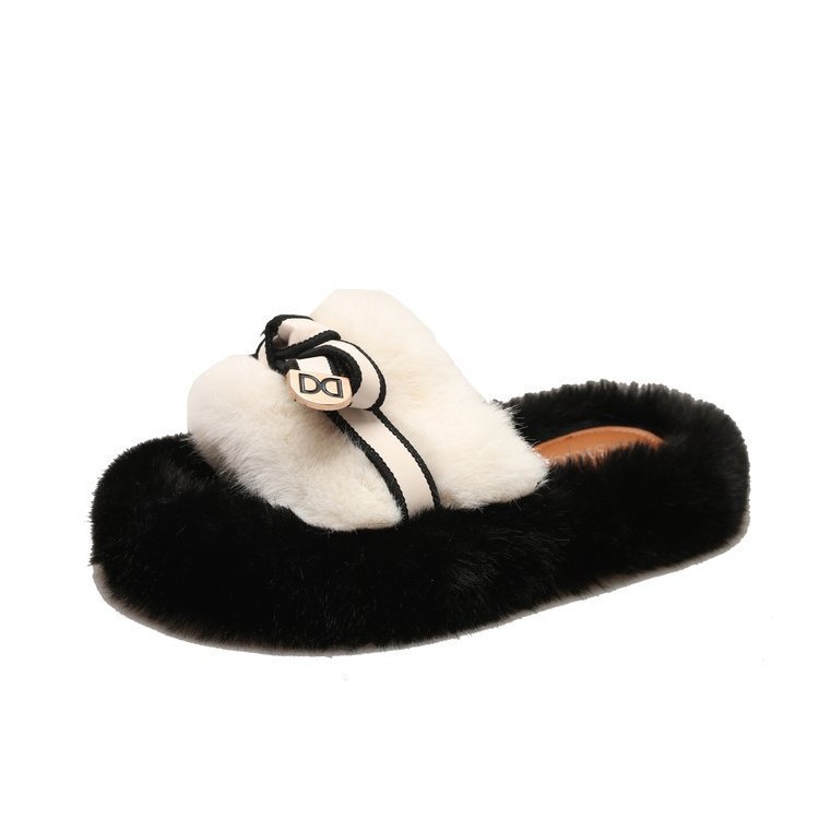 Designer Shoes 2026 Autumn Winter New Outdoor Home Keep Warm Slippers Thick Bottom Versatile Fashion Trend Cotton Slippers For Women