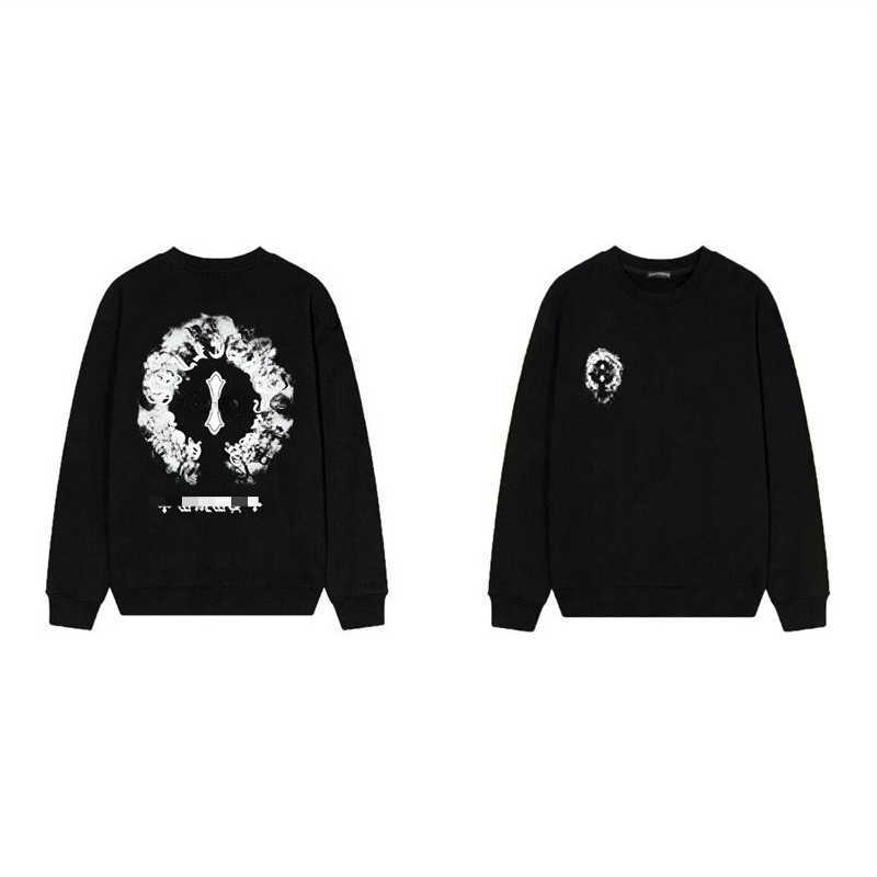 Designer Spring and Autumn New Cross Men's and Women's Round Neck Cross Sanskrit Hoodie chrome hoodie t shirts chrome hoodies sweatshirts