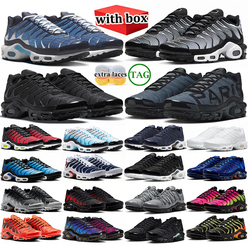 tns avec boîte baskets running homme femme design triple noir blanc rose bleu chaussures confort extérieures trainers