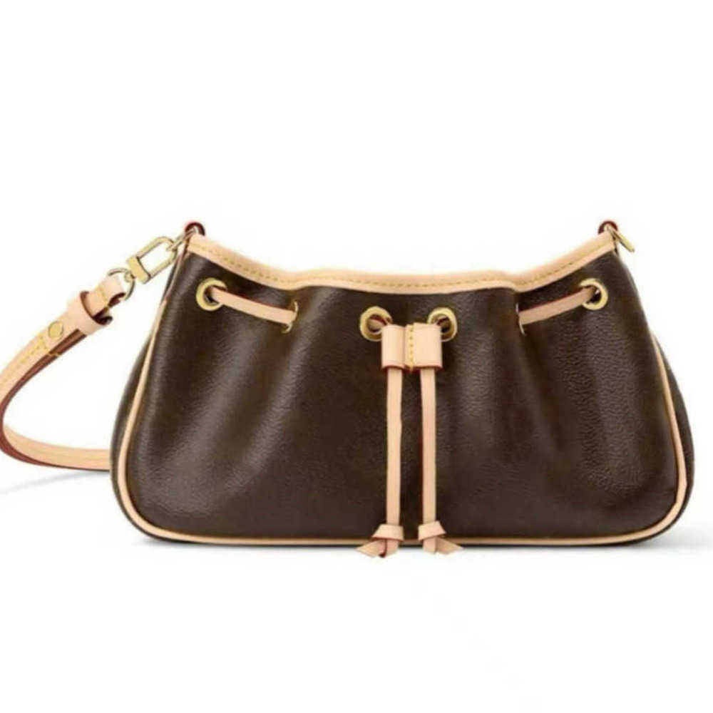 Top quality Designer bag classic Shoulder bag Denim Vintage Half-moon Nano Luxury Bag Women Leather Embossed Crossbody Bag Old Flower Double zippers