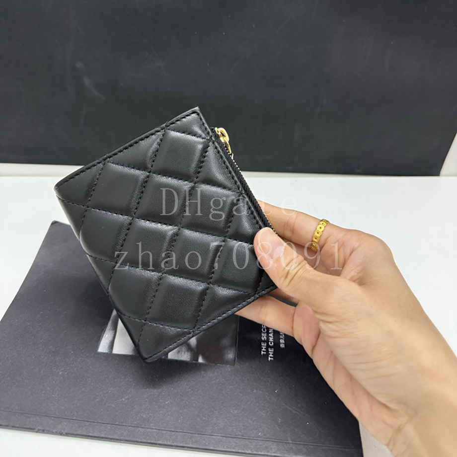 Genuine Leather Card Holder Purse Designer Bag 11.5CM Luxury Bifold Wallet Mirror quality With Box CA001