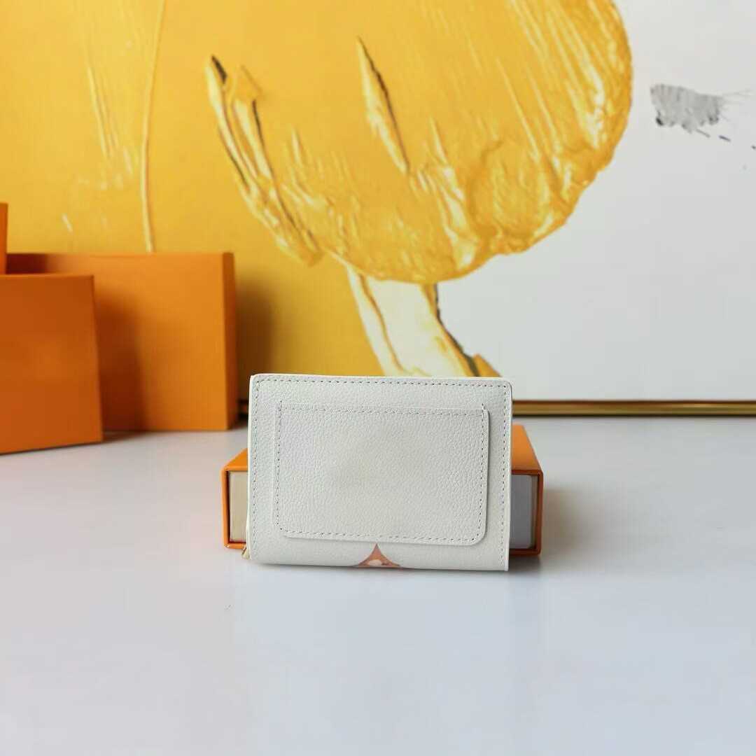 Wallets New embossed unisex simple folding wallet coin purse card holder multifunctional bag genuine leather