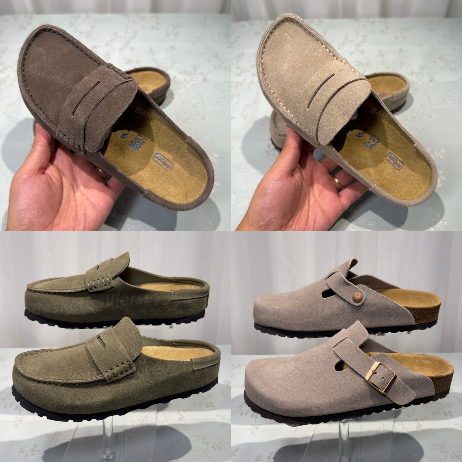 Designer Clogs Sandals Clog Slippers Cork Flat High Quality Fashion Summer Genuine Leather Slide Favourite Beach Casual Shoes Women Men Size 35-46