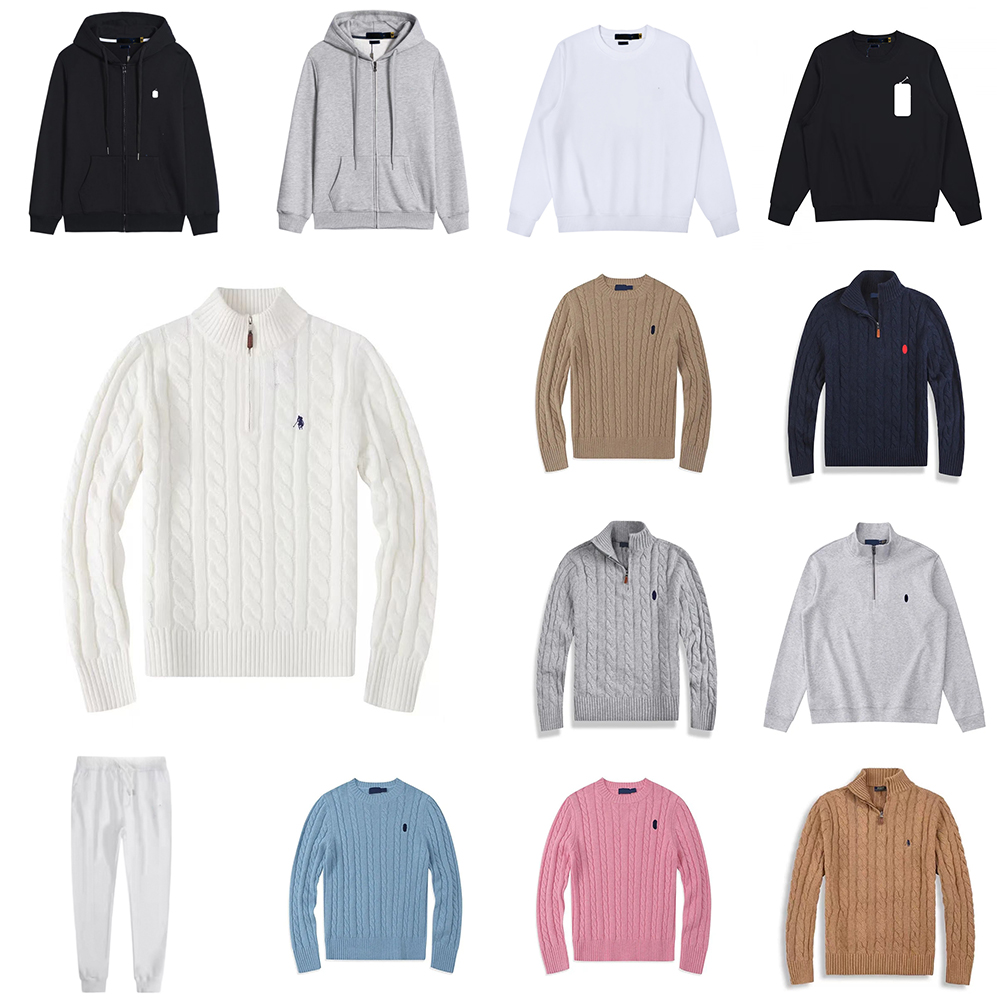 sweater men designer cardigan men knit sweaters Classic polo quarter zip pull homme mens pullover half zipper luxury casual jumper autumn clothes S-