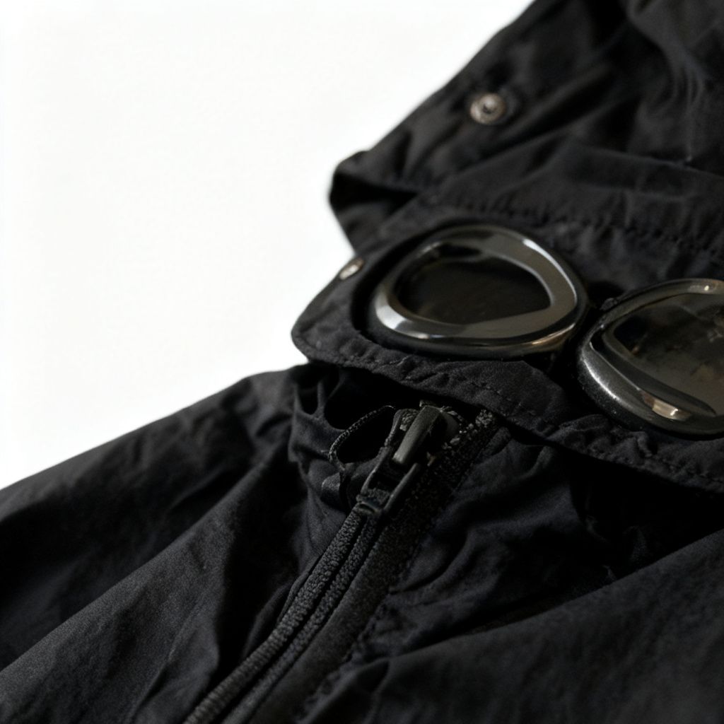 Company Designer Men Jacket Goggles Lens Lightweight Outdoor Hiking Travel Windbreaker Casual Street Sports Outerwear Storm Wind Resistant Nylon Hoo