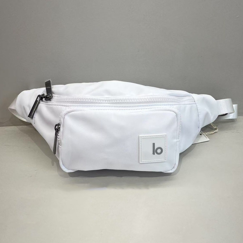 Designer Letter Patch Yoga Fitness Bag Nylon Zipper Pockets Sports Fashion Fanny Pack Lightweight Daily Outdoor Casual Crossbody Waist Bag