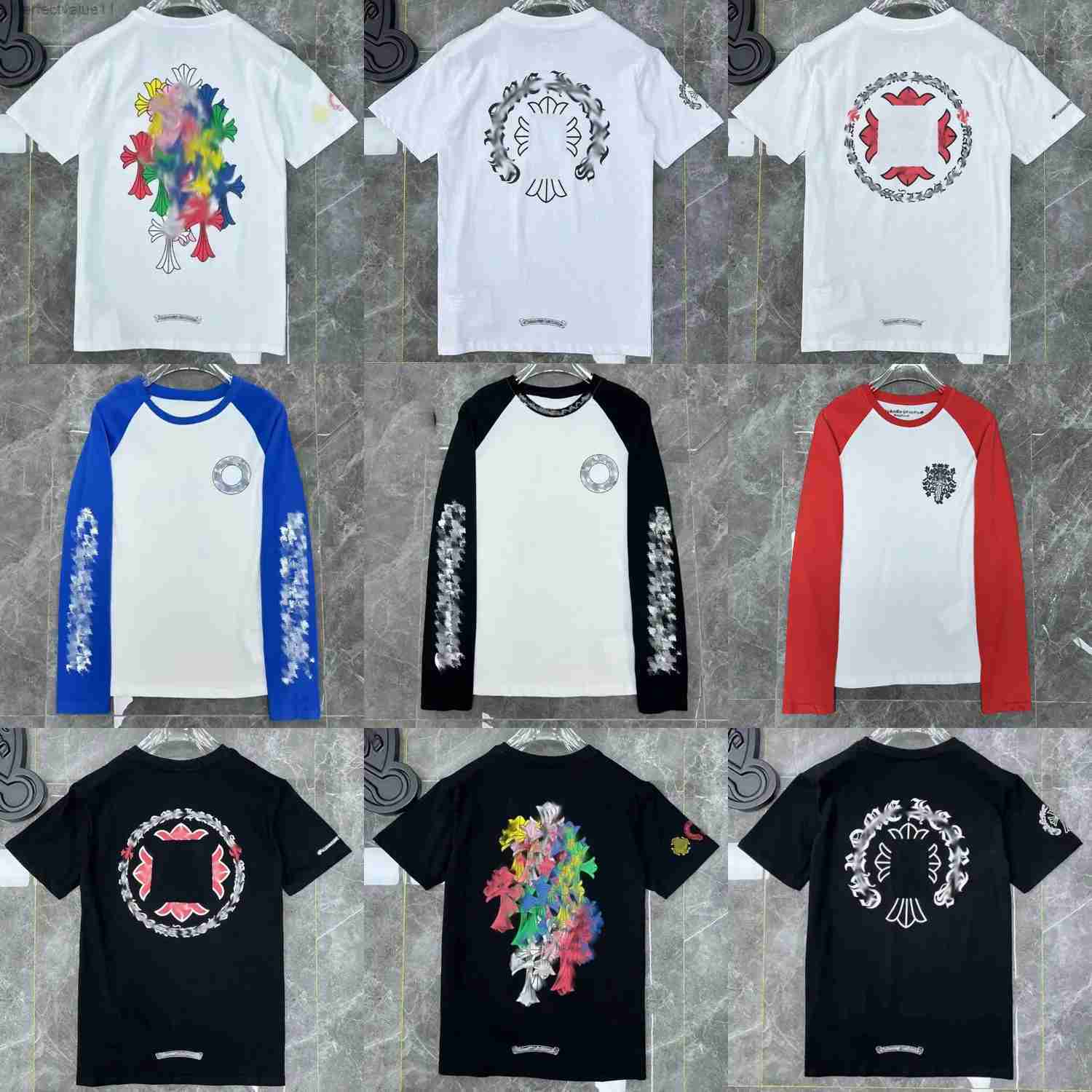 Chrome T Shirt Mens Designer T Shirt Graphic Tee Shirt Chrome Long Sleeve Cotton Tshirts Shirt Pure Cotton Shirt Womens Designer Tshirt Chrome Shirt