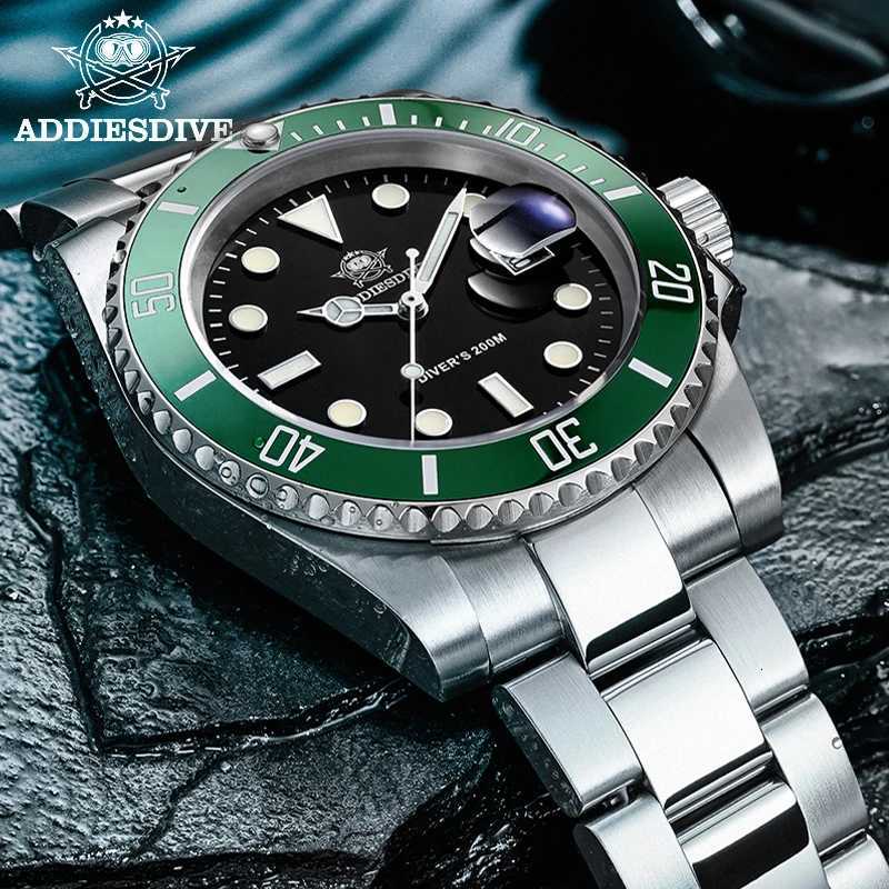 Men's ADDIESDIVE Watch Stainless Steel European and American Business Leisure Quartz Watch Waterproof Outdoor Sports Watch N260820