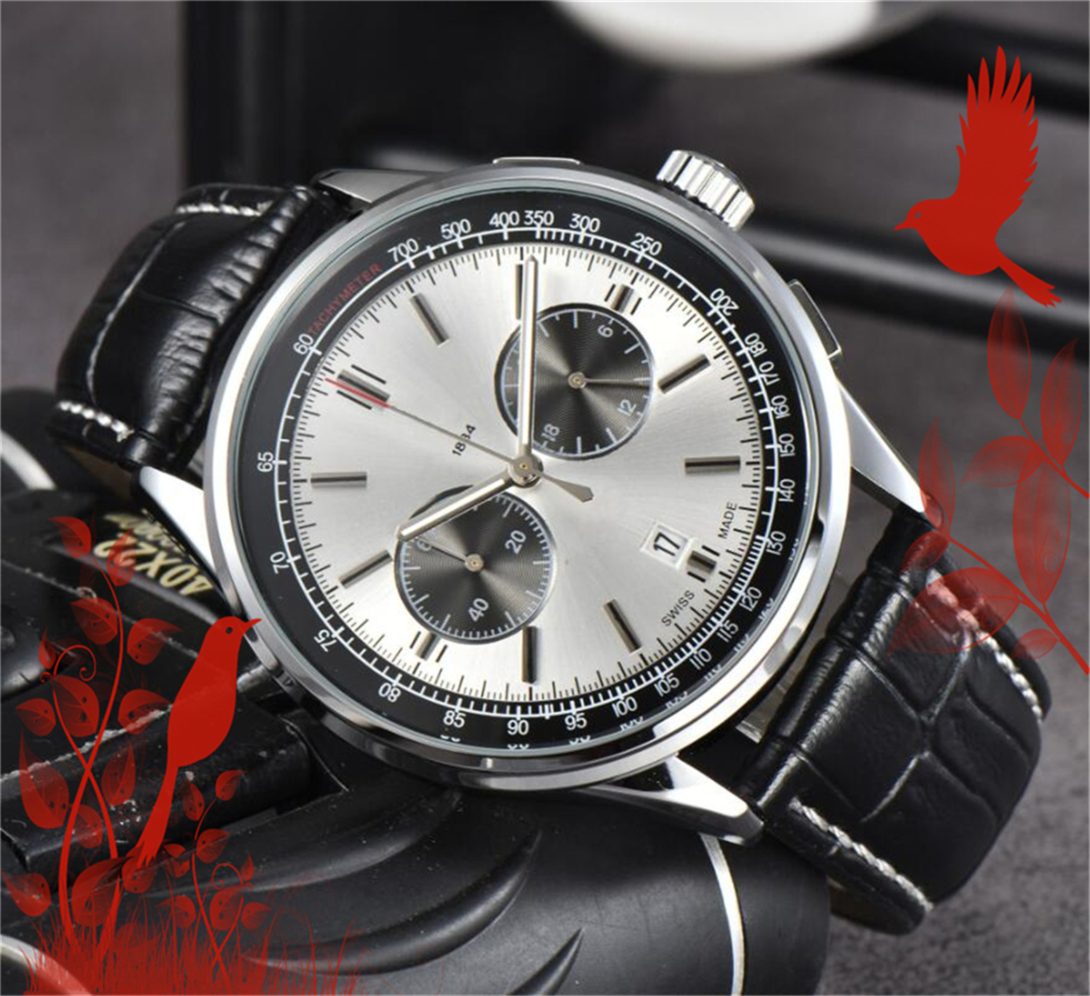 Mens BR 1884 PREMIER Wristwatches New designer Quartz movement Watches Top Brand Ber Hot clock Stainless steel strap men fashion Luxury men Watch #2