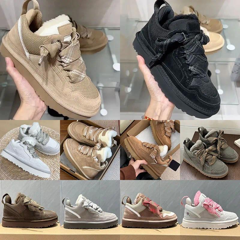 Designer Fur Sneakers Trainers Casual Shoes Boots Highmel Tasman Tazz Slippers Womens Suede Chestnut Sand Wool Sheepskin Winter Cold Fall size 36-44