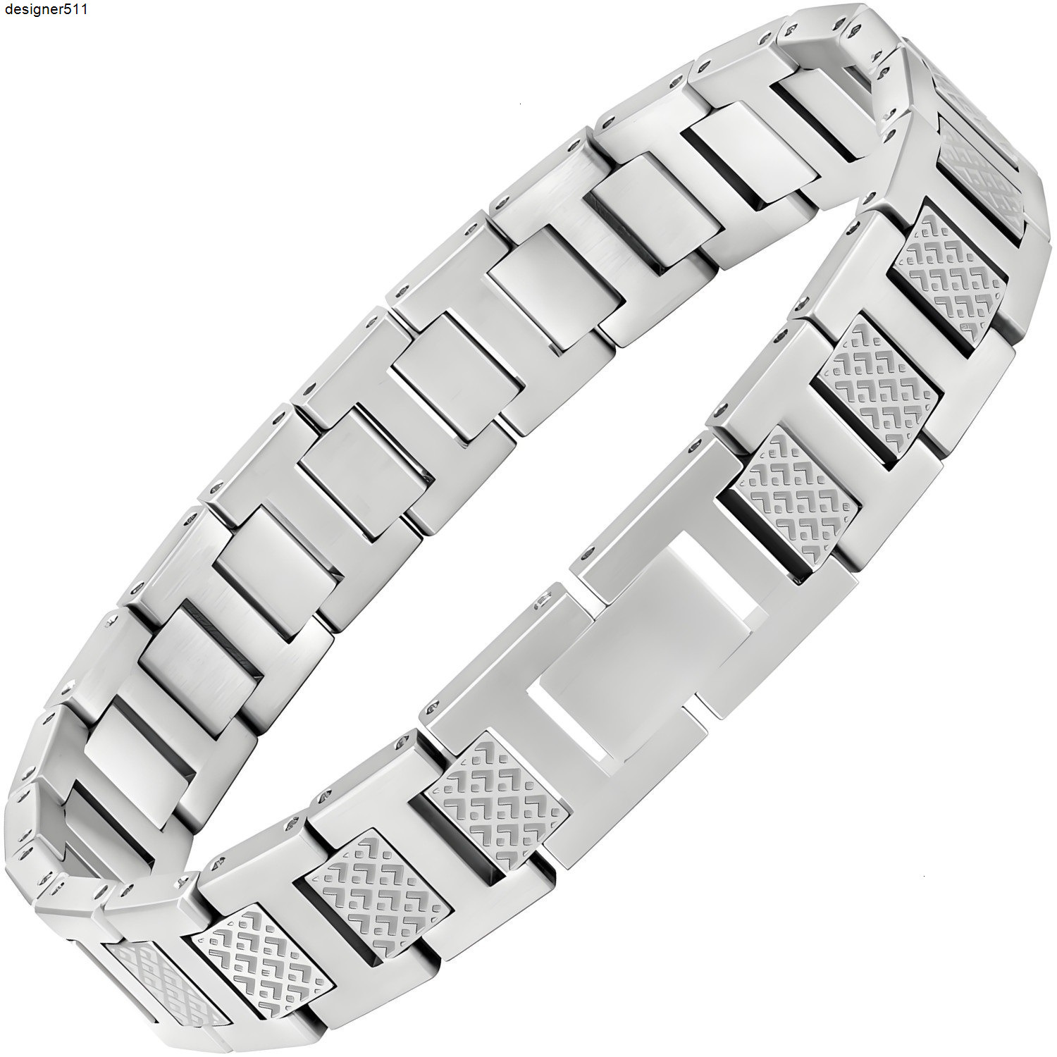 Bangle Bangle Chain High quality Crocodile Tri Colour Designer Bracelet Stainless steel Gold/Rose Gold/Silver Wide12MM Men/Womens 21cm Various Style