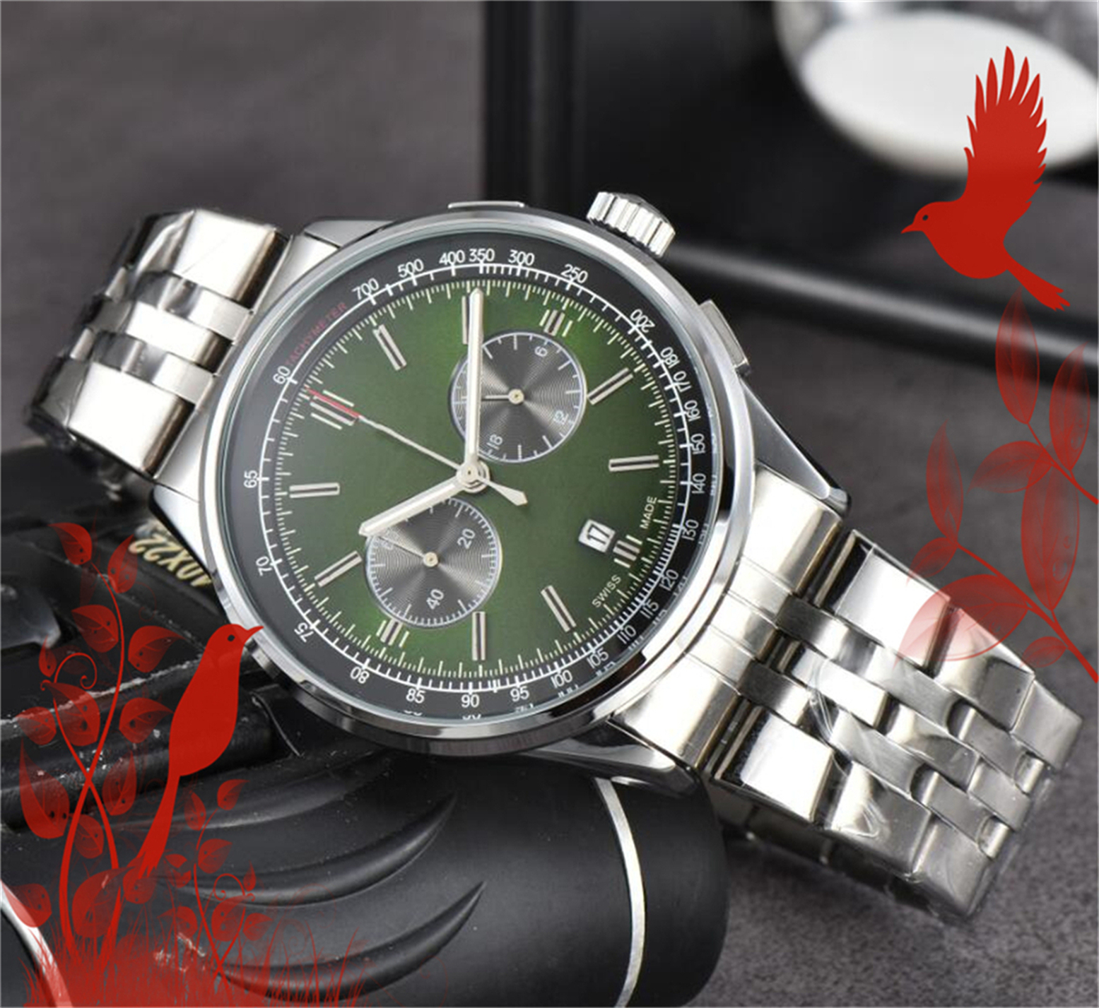 Mens BR 1884 PREMIER Wristwatches New designer Quartz movement Watches Top Brand Ber Hot clock Stainless steel strap men fashion Luxury men Watch #2
