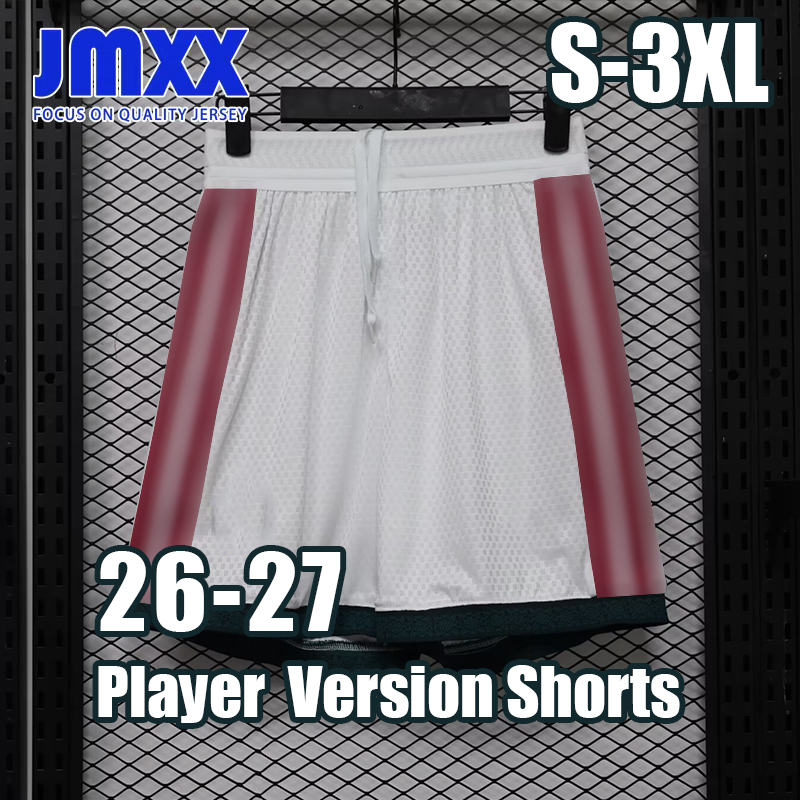 3XL XXXL JMXX 26 27 Player Version Shorts Reales Madrides Man Soccer Short Home Away Third White Mens Sport Pants 2026 2027