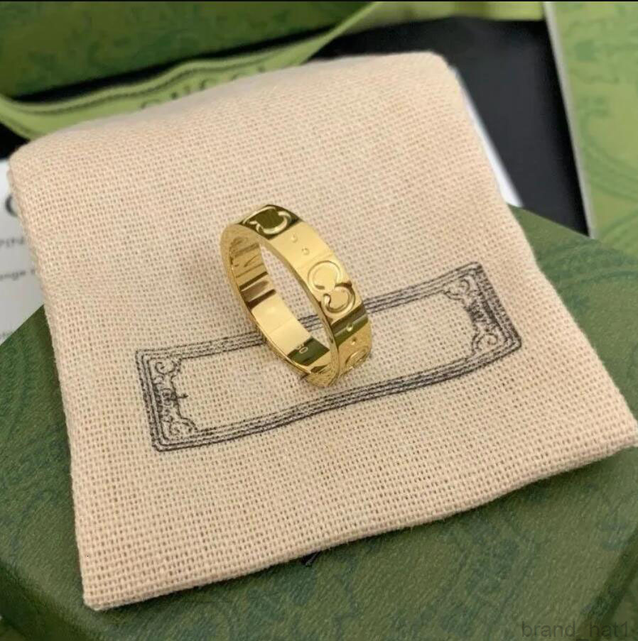 Popular Fashion Designer Ring Mens Titanium Steel Silver Rings Engagements For Womens Jewelry Luxurys Love Letter Plated
