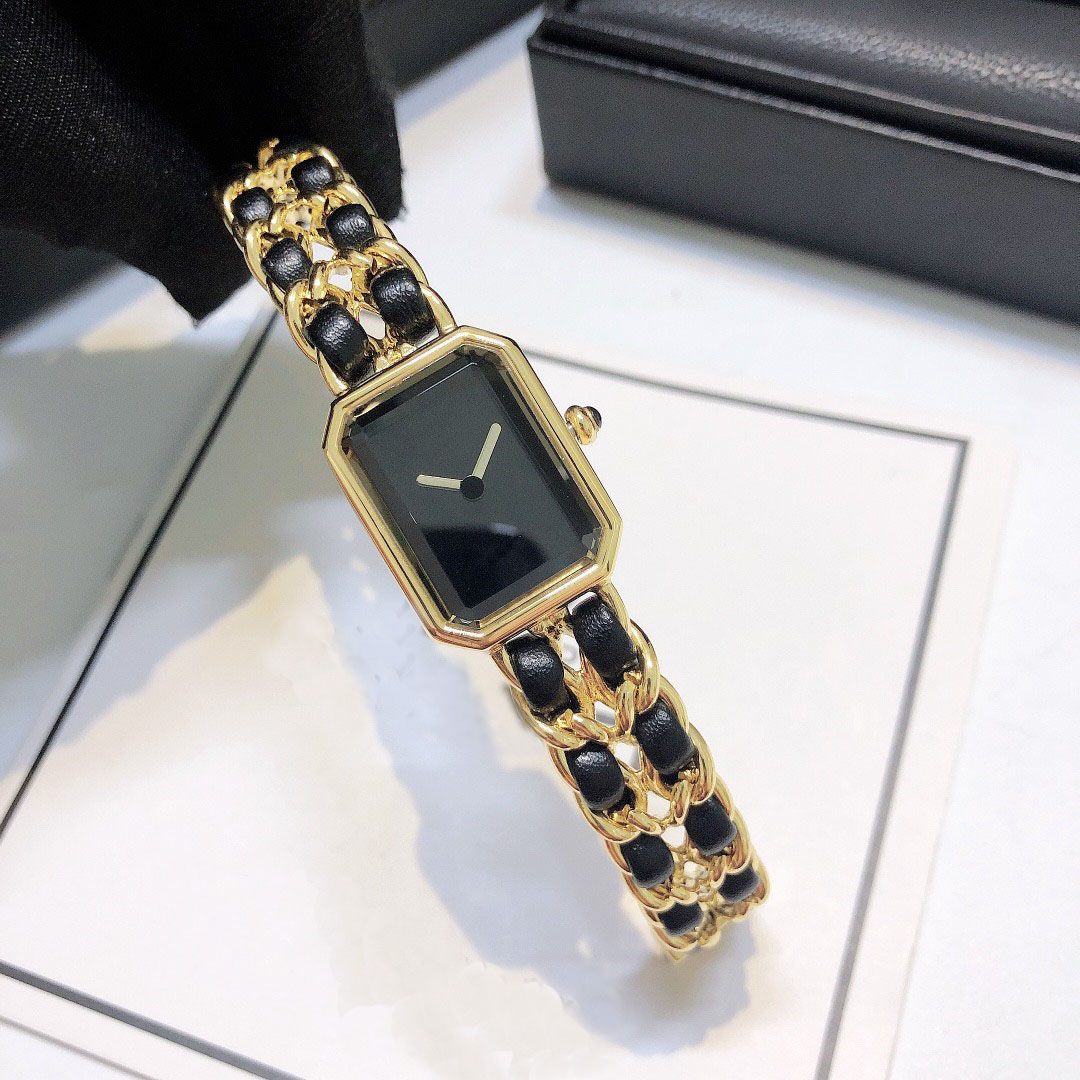 watch designer watch women with woven AAA leather strap stainless steel metal luxury design candy watches for women Christmas gifts box