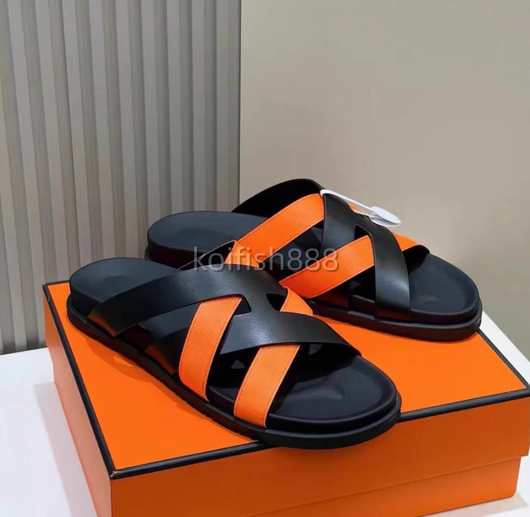 Designer men Kazimir Sandals Mens slipper Color Blocking Cross Tier Slippers Summer Vacation Beach Retro Casual Sandals Comfortable Foot Pads Sandal