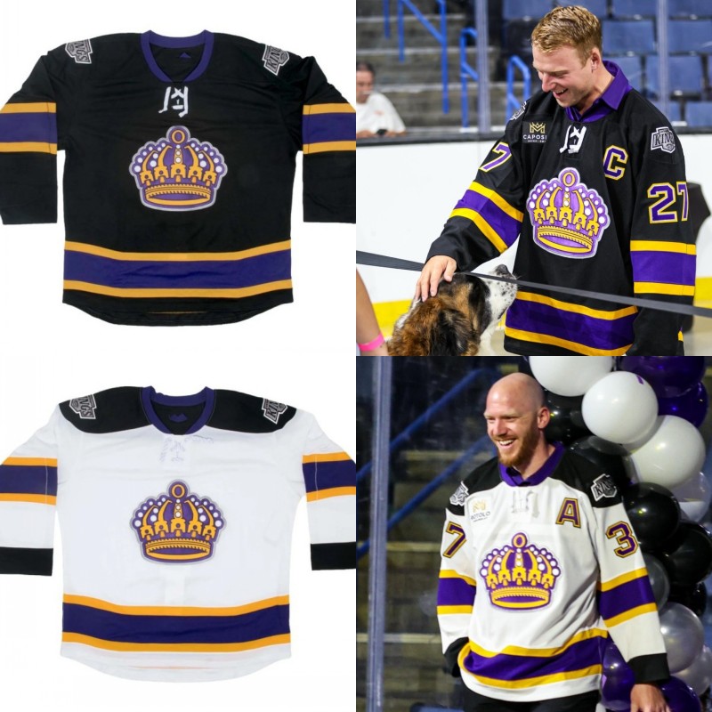 AHL Ontario Reign Hockey Jerseys Custom Any Name Any Number Mens Womens Youth All Stitched