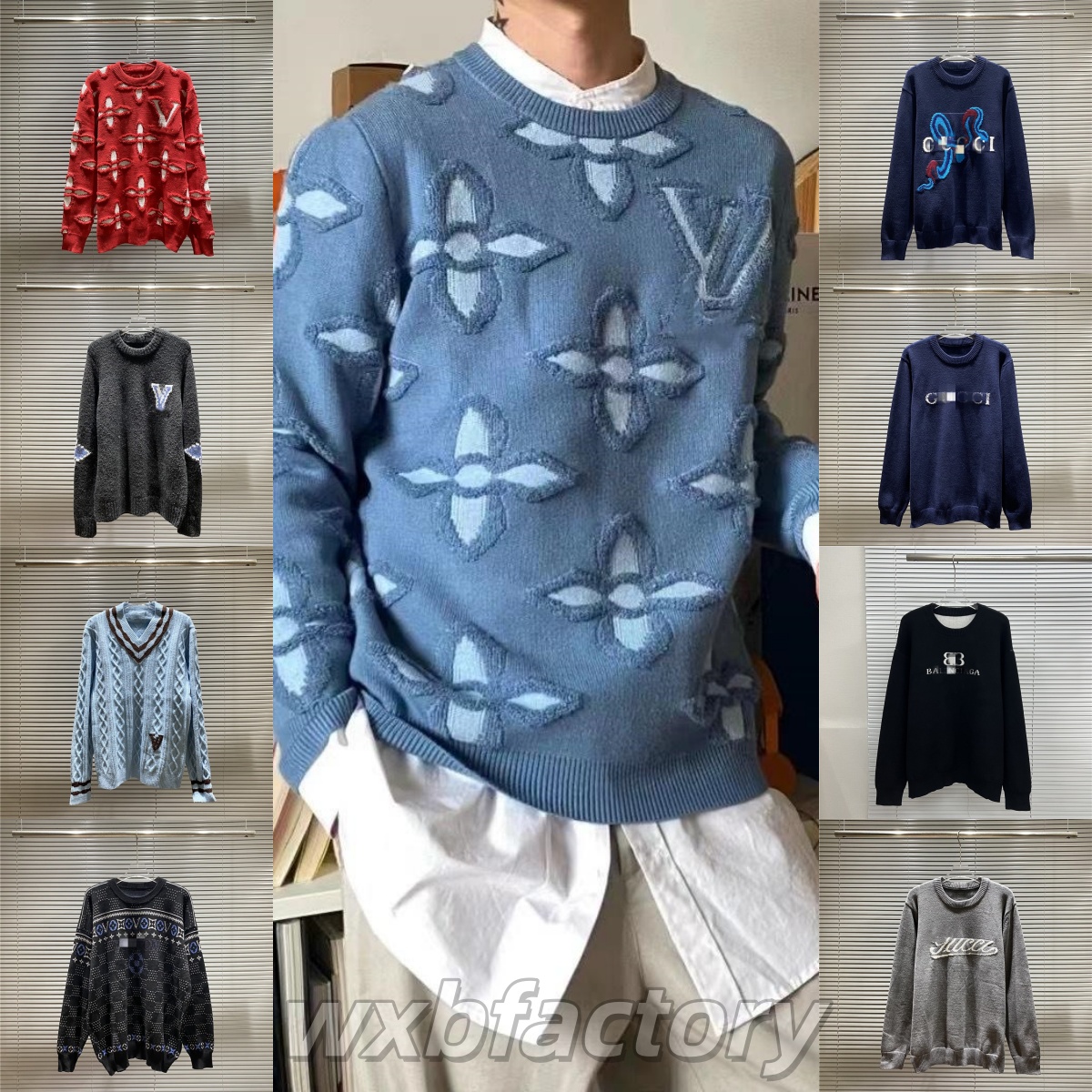designer sweater crew neck cardigan classic vintage high quality cotton wool blend alphabet embroidery long sleeve autumn winter cashmere feel unise