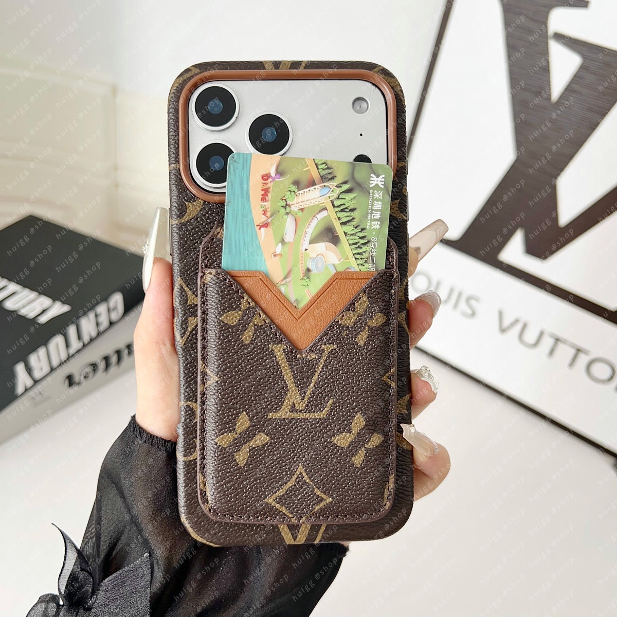 Designer Phone Case for iPhone 18 17 Pro Max Card Bag, Luxury iPhone Case Wallet 16 15 14 13 12 Pro for Women Men Excellent Grip Shockproof Ultra Sl