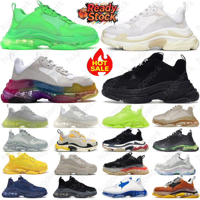 Designer Triple s Casual shoes Sneakers Trendy Retro Layered Platform for Mens Womens Multi Black White Blue Pink Luxury Outdoor Casual Trainers Spo