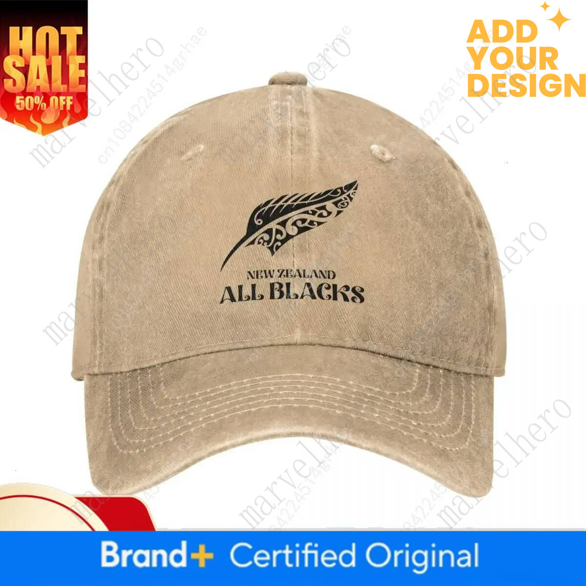 Australia New Zealand Blacks Baseball Caps Vintage Distressed Washed Rugby Ball Headwear Unisex Outdoor All Seasons Hats