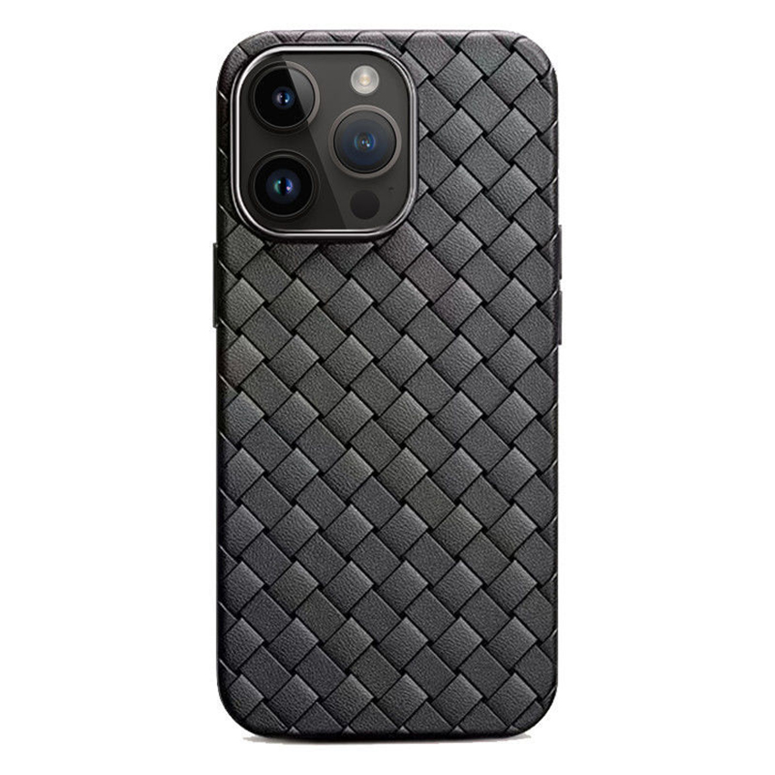 Woven Leather Texture Phone Case For Iphone 18 17 16 15 14 13 Pro 12 11 Max Ultra Thin Soft 18Promax Phone Case Breathable 17Promax Cover Heat-Dissi
