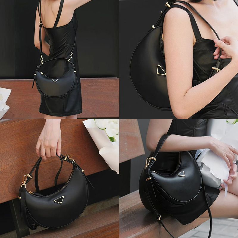 2026 women's underarm moon shaped Designer Luxury Moon purse Multi functional Hobobag Korean elegant single shoulder crossbody bag