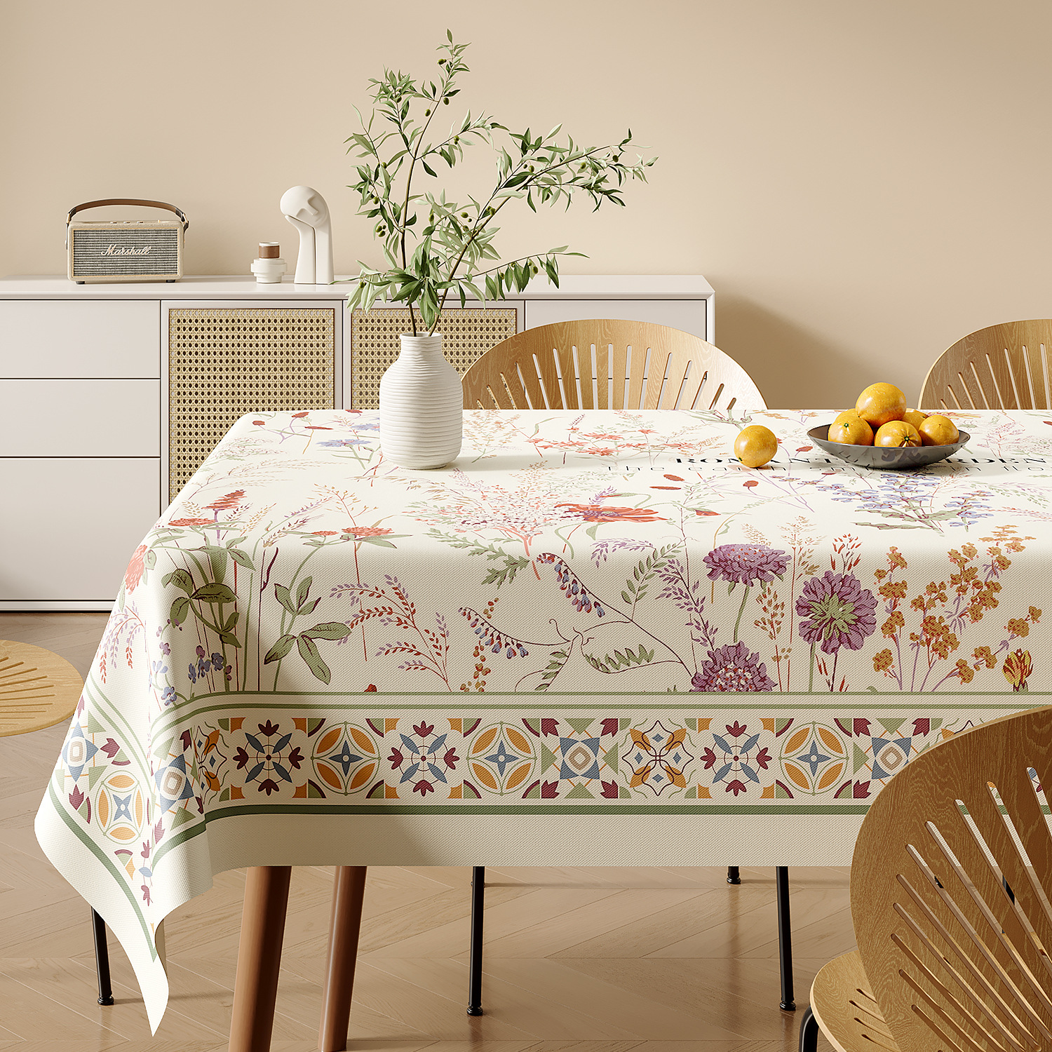 Nappe de Style campagnard américain personnalisée, imperméable, résistante à l'huile, à la chaleur et sans entretien, YL-39095