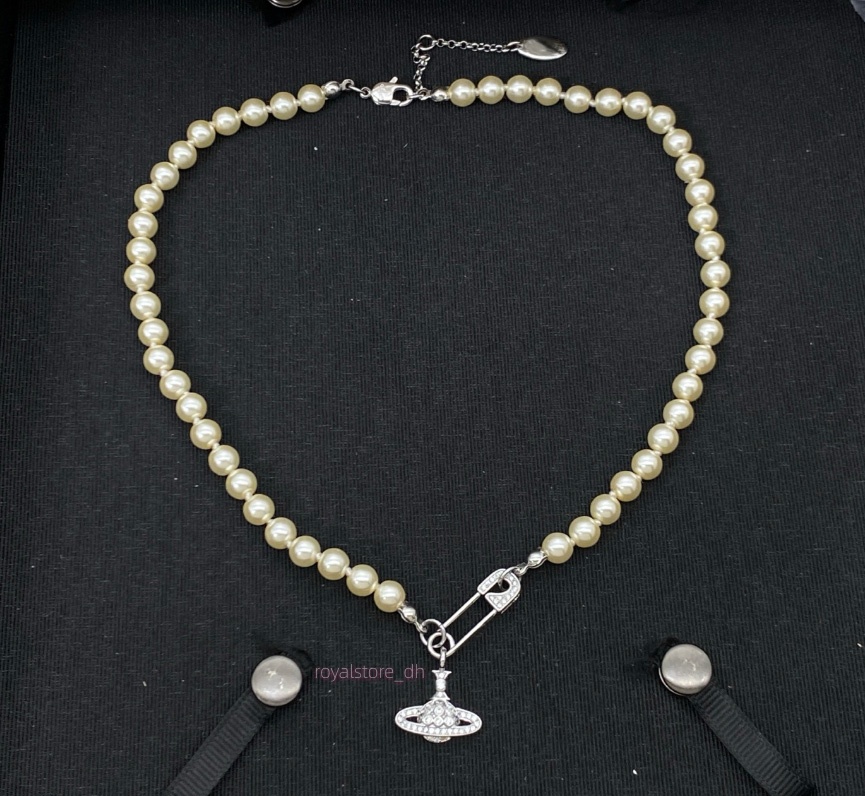 Designer Necklace Jewelry Weswood Gold Silver Pearl Necklace Womens Planet Necklace Luxury Necklaces High Version Paper Clip Saturn Neck Chain