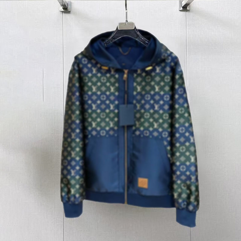 Designer's new classic letter-printed hooded jacket for men, high-quality men's jacket with luxurious designer style, zipper trench coat