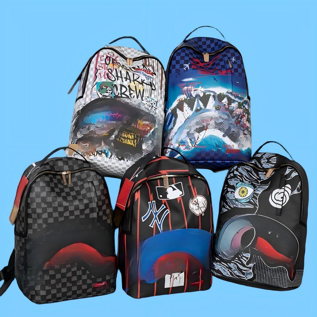 Designer Graffiti Backpack Street trend Backpack Casual Street Bag Hip Pop Large Capacity Laptop Travel School Rucksack for Men Women