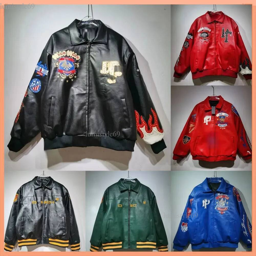 Pelle Jackets Designer Jacket Diamond Encrusted Eagle Leather Wide Sheep Leather Windbreak Bomber 1978 jacket Limited Edition Luxury Mens pelle leat