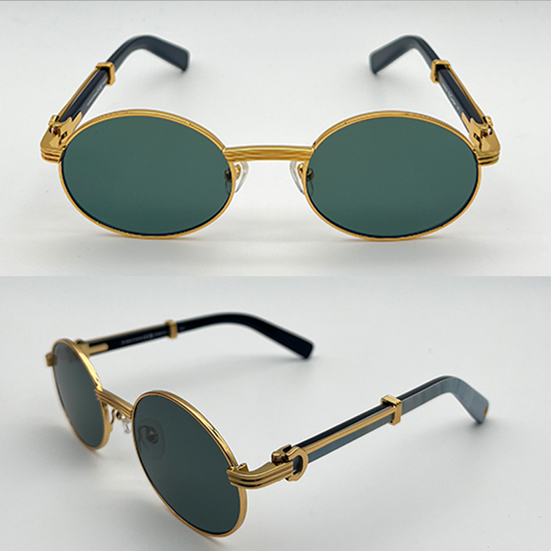 Designer Oval Sunglasses CT0464S Metal frame retro wooden leg glasses Suitable men women Fashionable casual business style With box