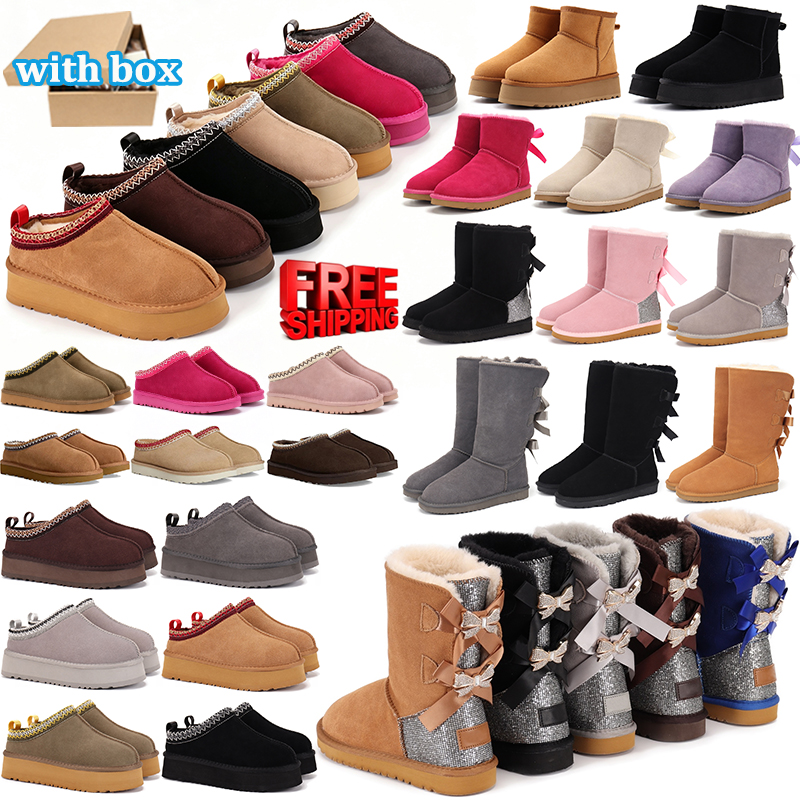 with box women tasman tazz slippers designer uggswoman boot winter classic australia boots outdoor comfortable sandals black chestnut