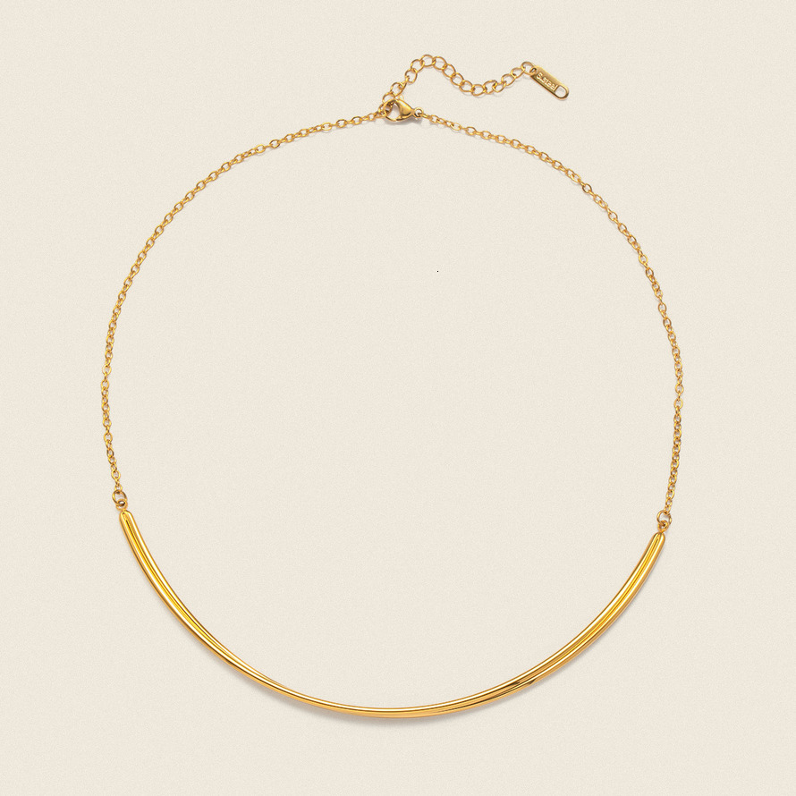 European and American classic, simple, versatile, high-end gold-plated, popular square layered basic snake bone necklace for women, hot sale