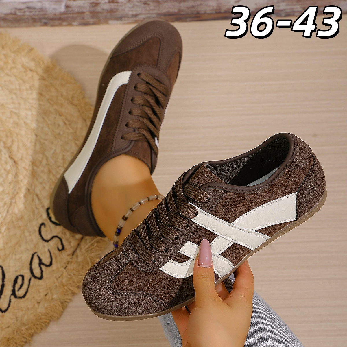 Spring Autumn Germantrainer Flat Ballet Retro Summer Versatile Soft Bottom Sports And Leisure Board Fashion Outdoor Running Shoes Casual Shoes
