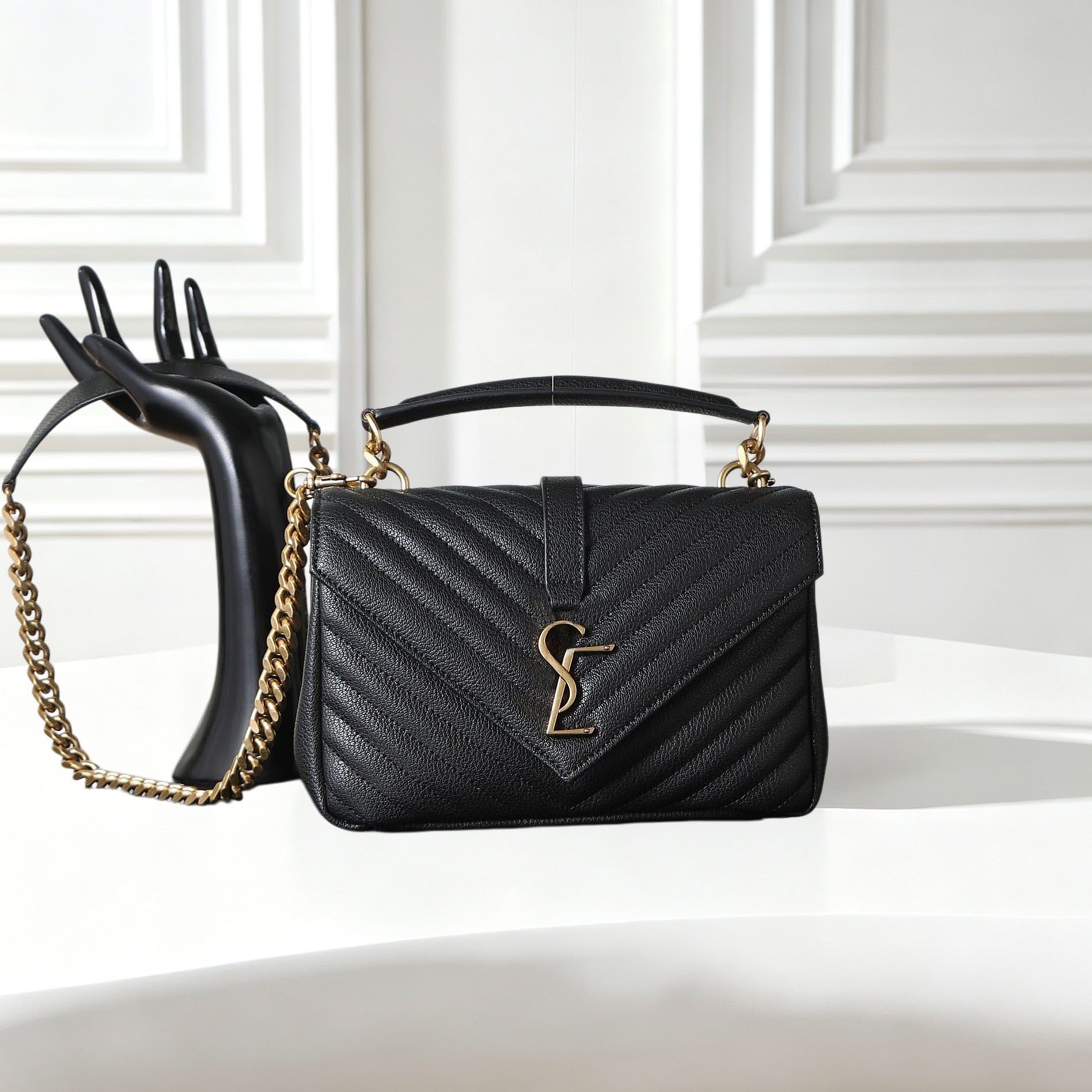 Sac de créateur Sac à bandoulière Monogram College Sac de messager de luxe Enveloppe Sac à bandoulière Chaîne Sac à main Poignée supérieure Femme