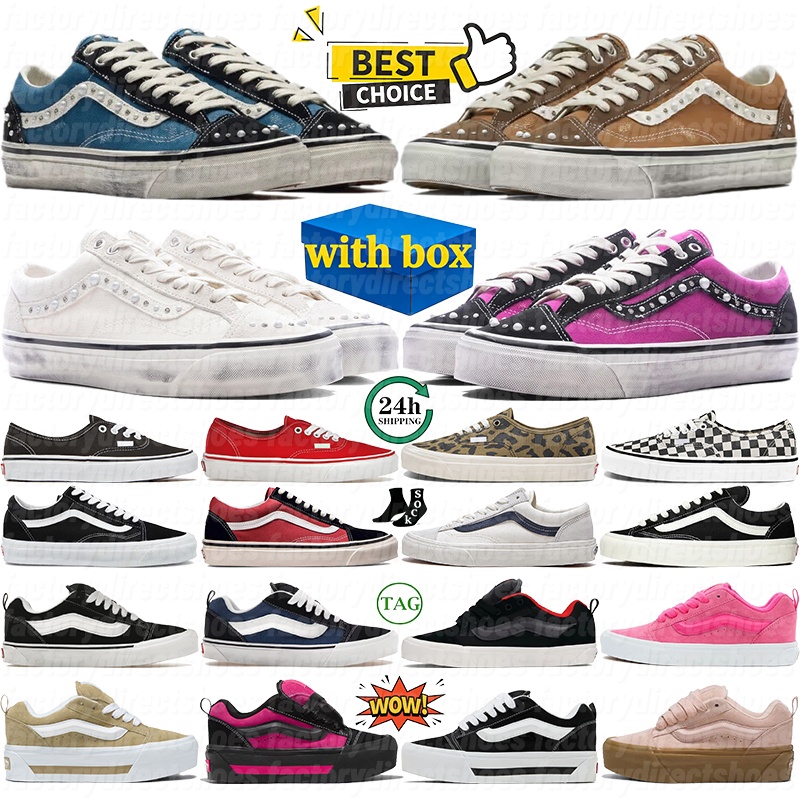 Chaussures de créateurs Chaussures nacrées Noir Marine Vintage Cacao Marron Fuchsia Rouge Hommes Casual Skateboard Baskets Femmes Baskets basses